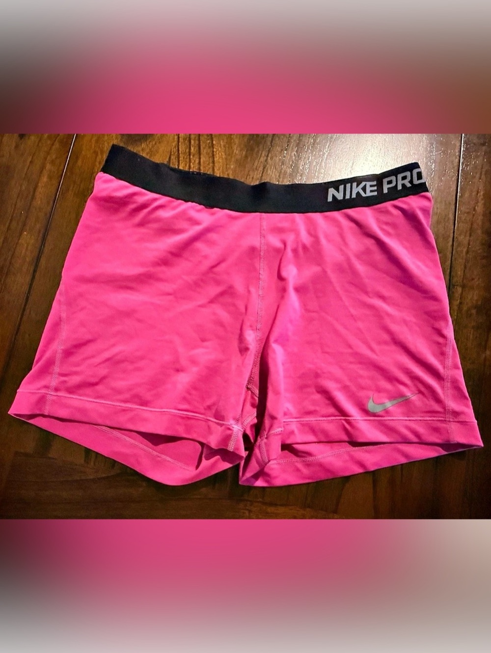 Nike Pro Compression Shorts Compression Athletic Shorts Pink & Black Size XL